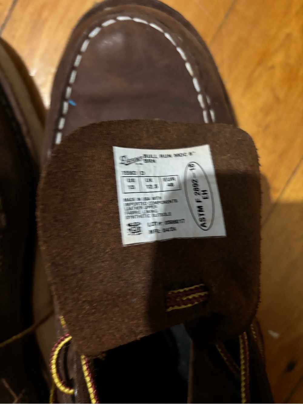 🇺🇸Danner Brown Leather Moc-Toe work boot (no steel toe) Boots made in the USA🇺🇸 - Picture 3 of 6